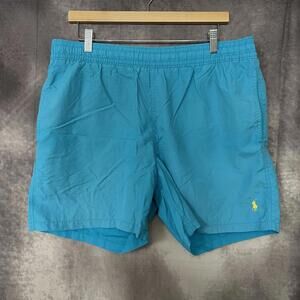 Vintage Polo Ralph Lauren 90's Swim Trunks Men Size‎ Large Turquoise